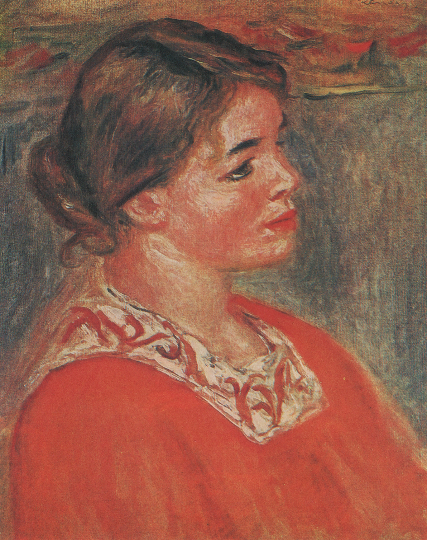 Ренуар. Женщина в красной блузке. 1890-1895