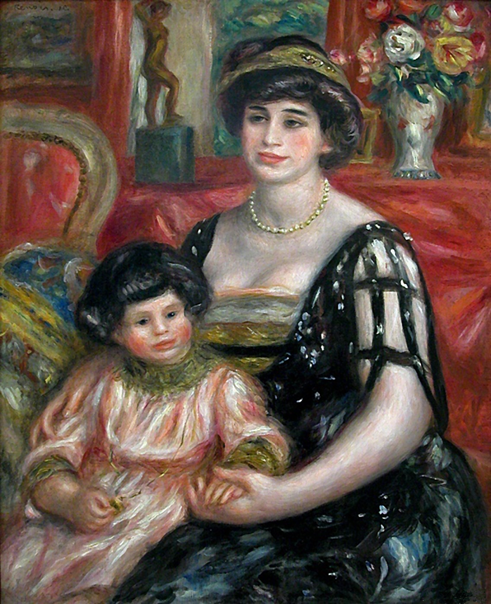 Ренуар. Госпожа Жосс Бернхайм с сыном Анри. 1910