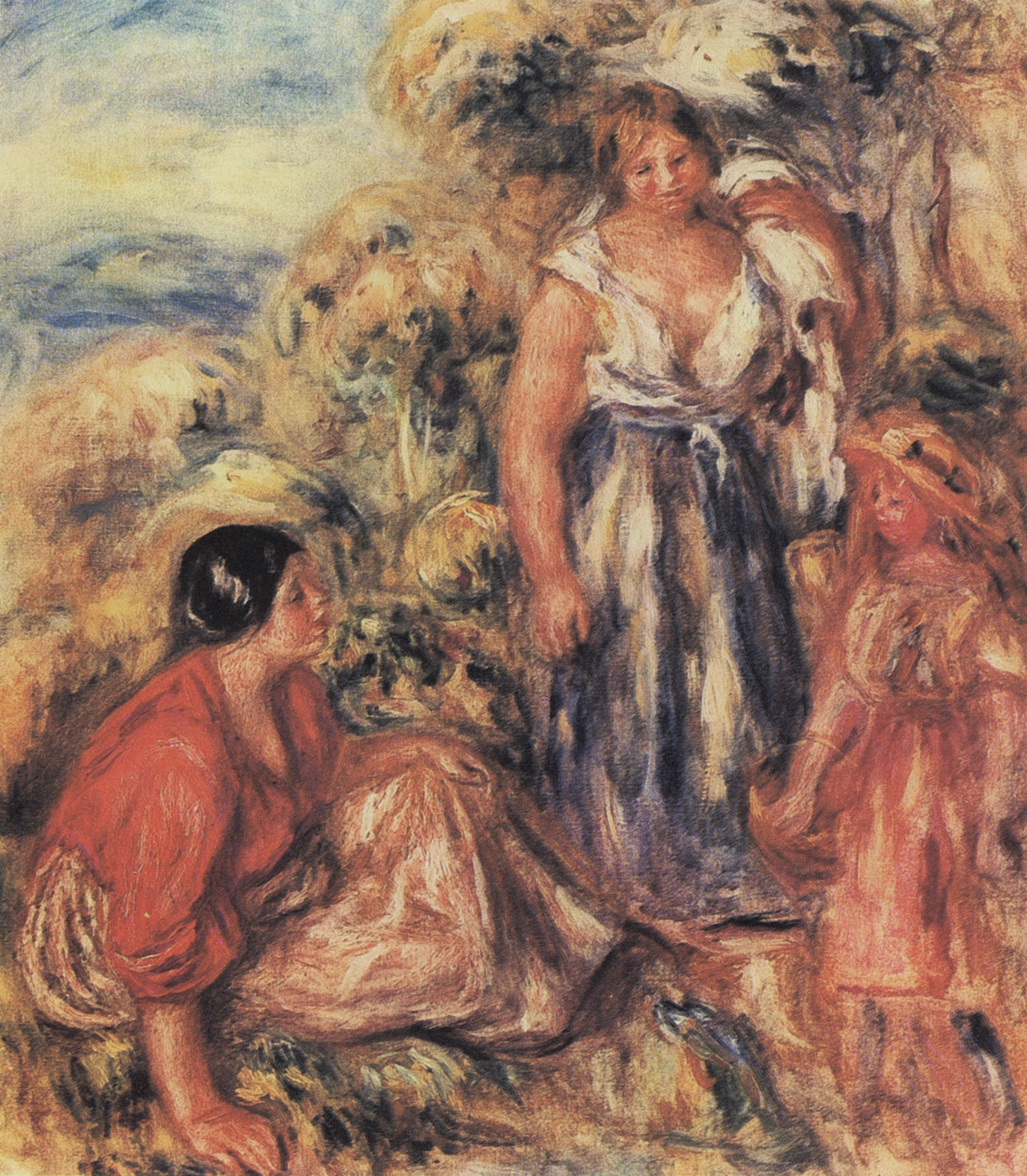 Ренуар. Две женщины и ребенок. 1912