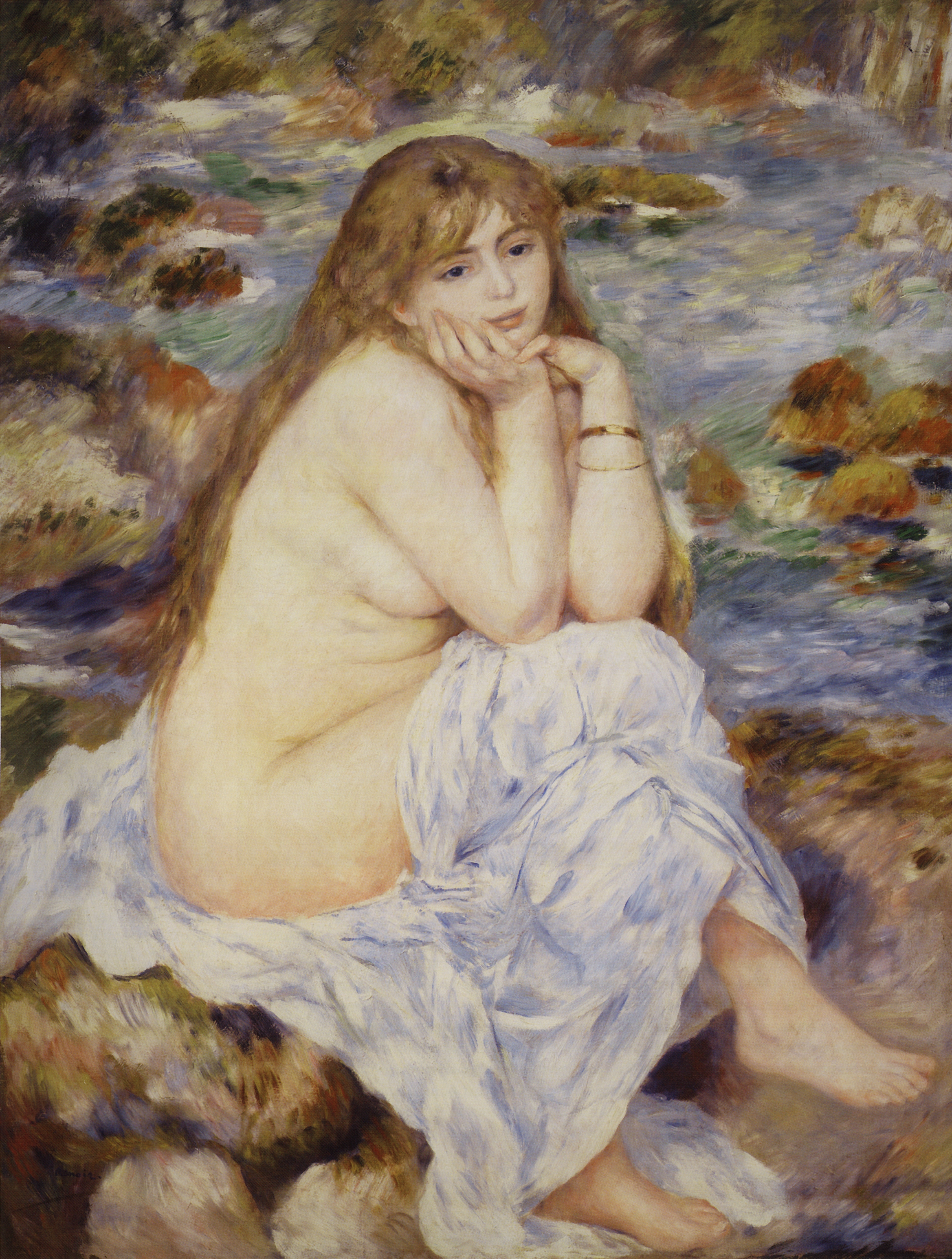 Ренуар. Сидящая купальщица. Около 1883-1884