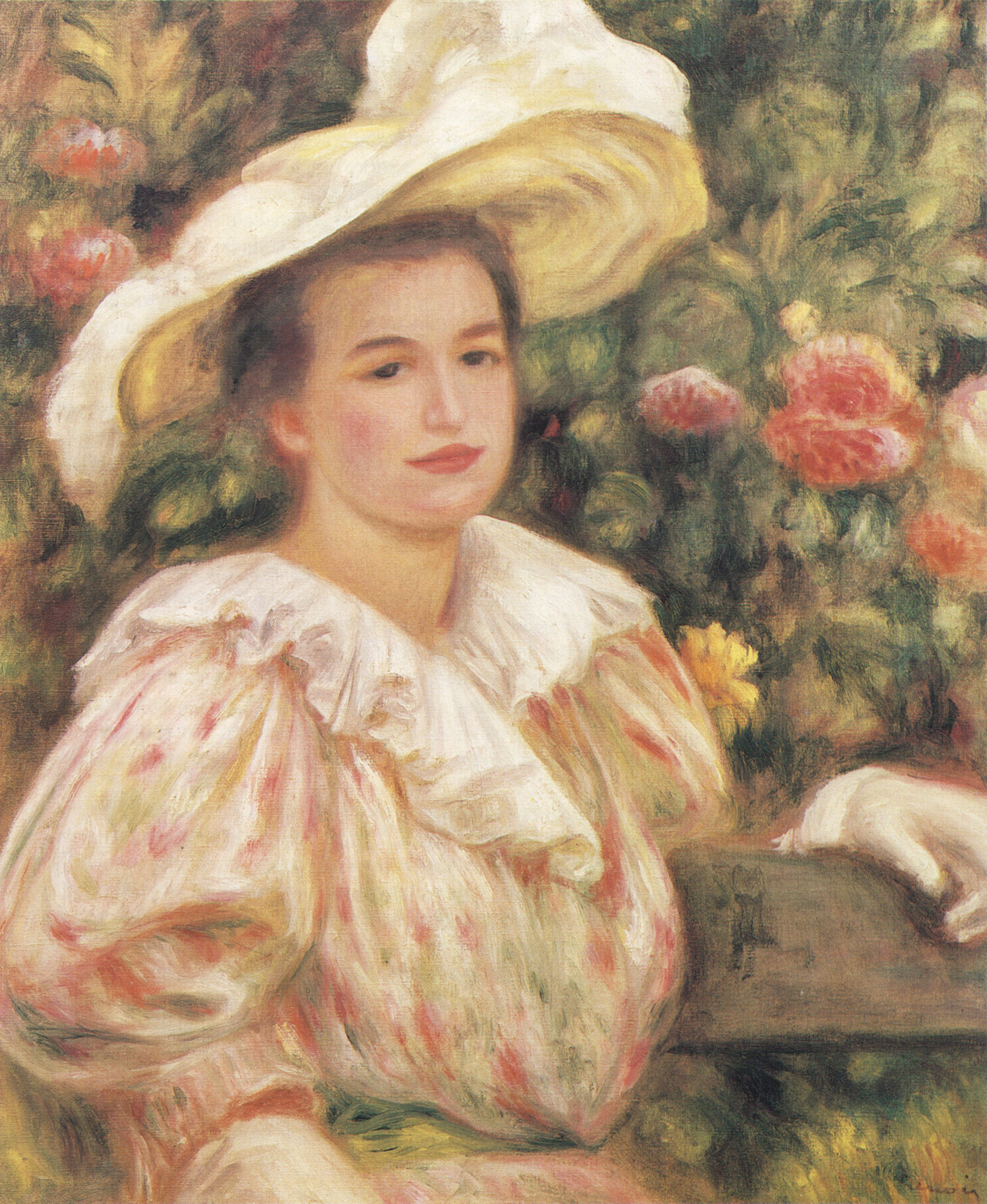 Ренуар. Женщина в белой шляпе. 1895
