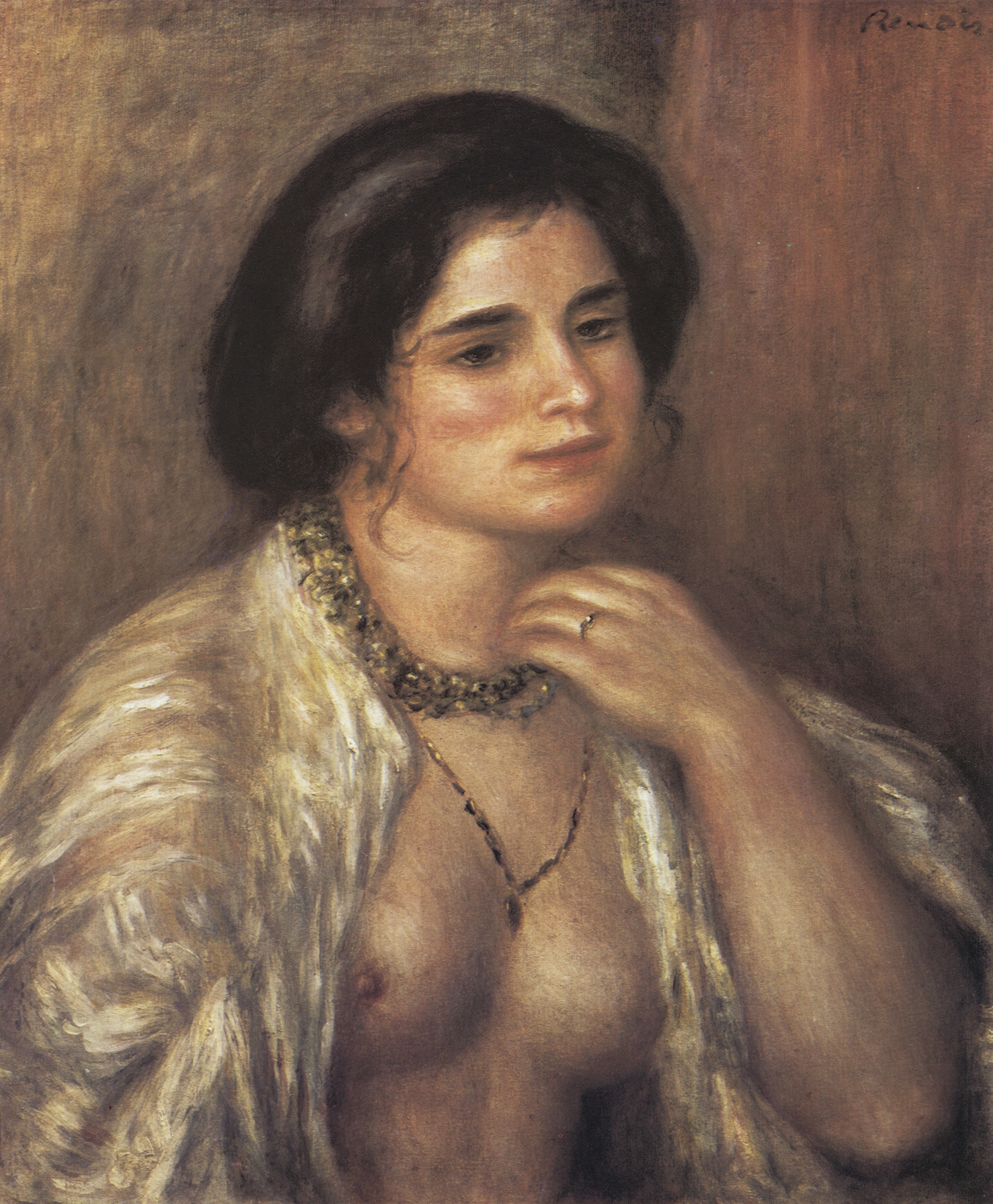 Ренуар. Габриэль с обнаженной грудью. 1907