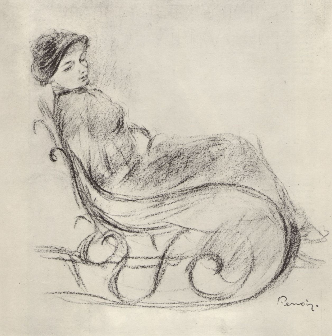 Ренуар. Женщина в кресле-качалке. Около 1883