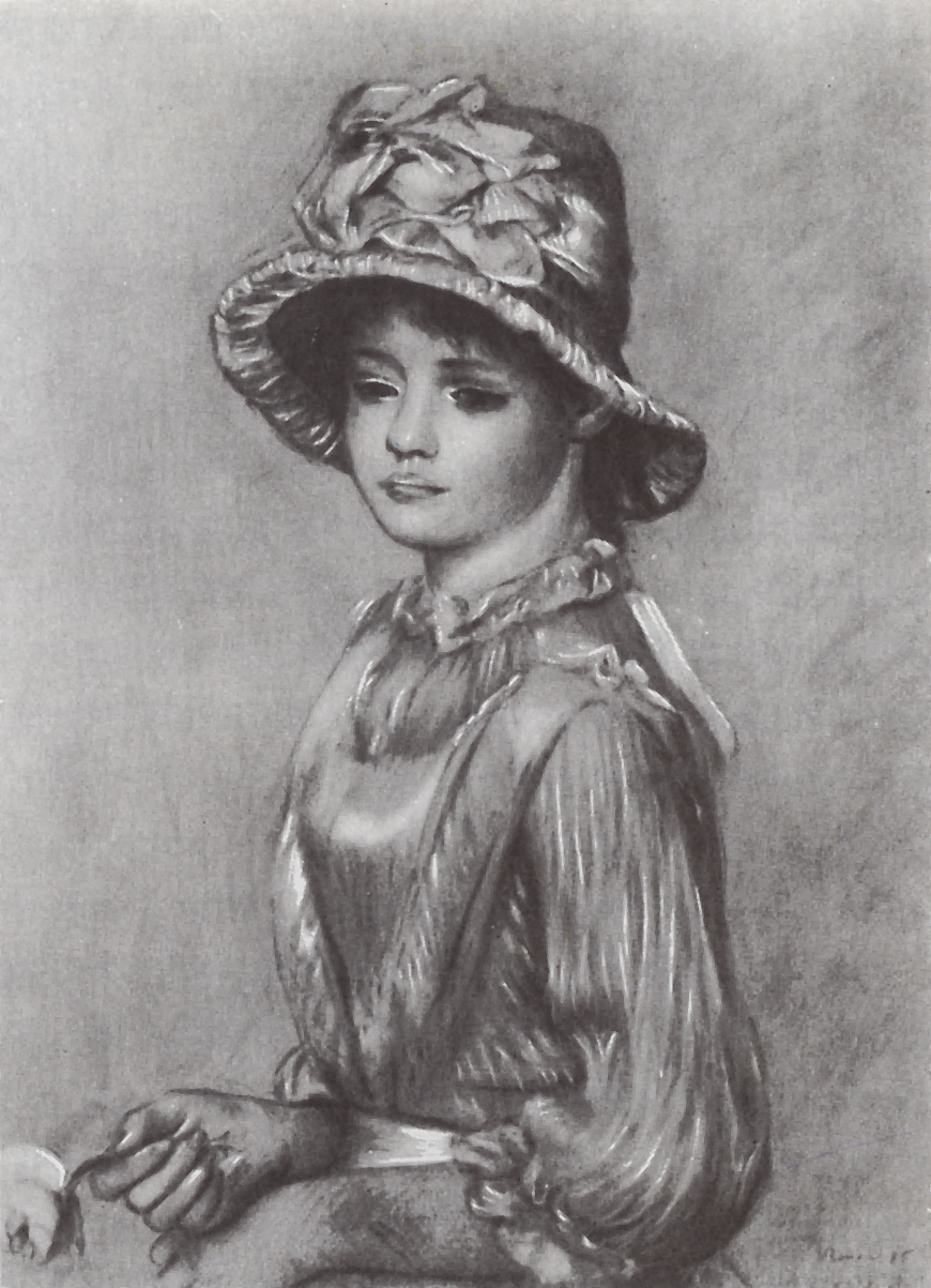Ренуар. Молодая девушка с розой. 1886
