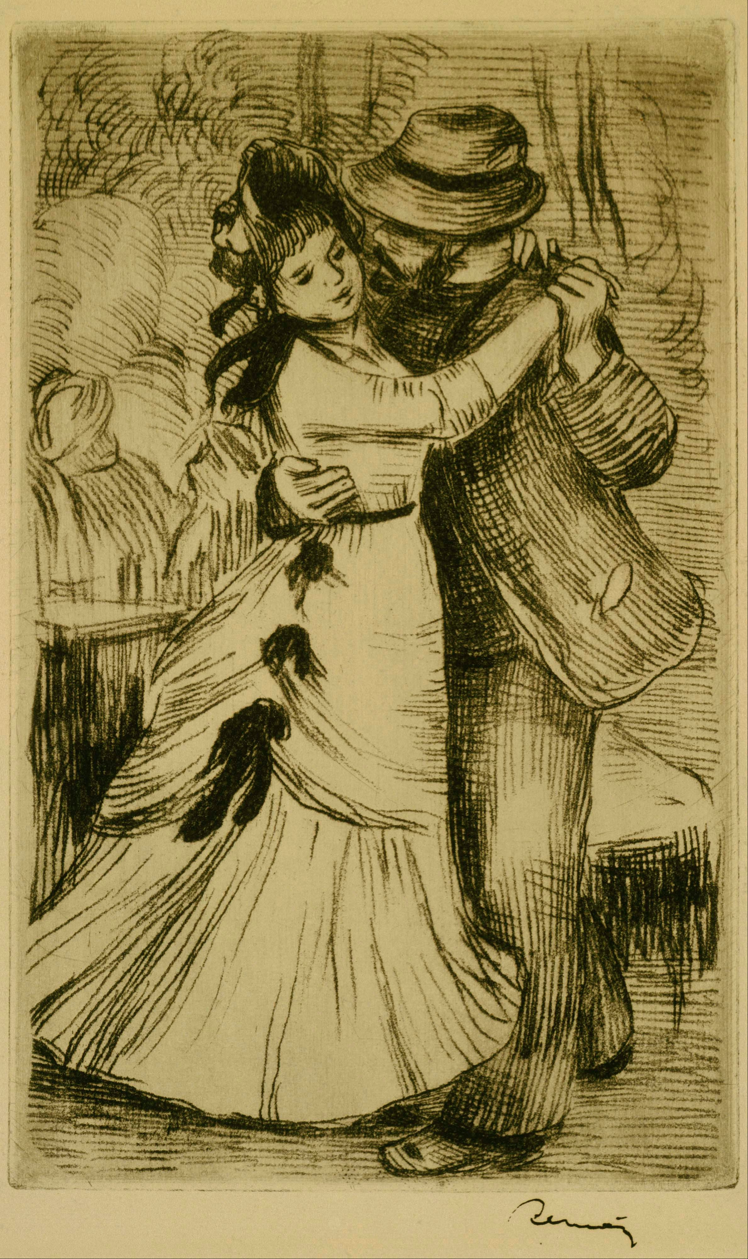 Ренуар. Танец за городом (Танец в Буживале). circa 1890