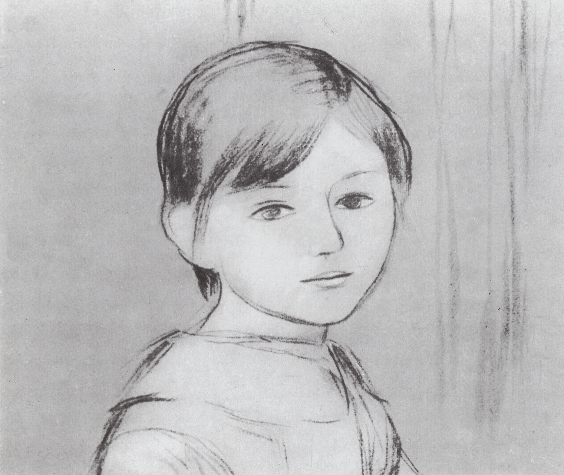 Ренуар. Набросок к портрету Жюли Мане. 1887