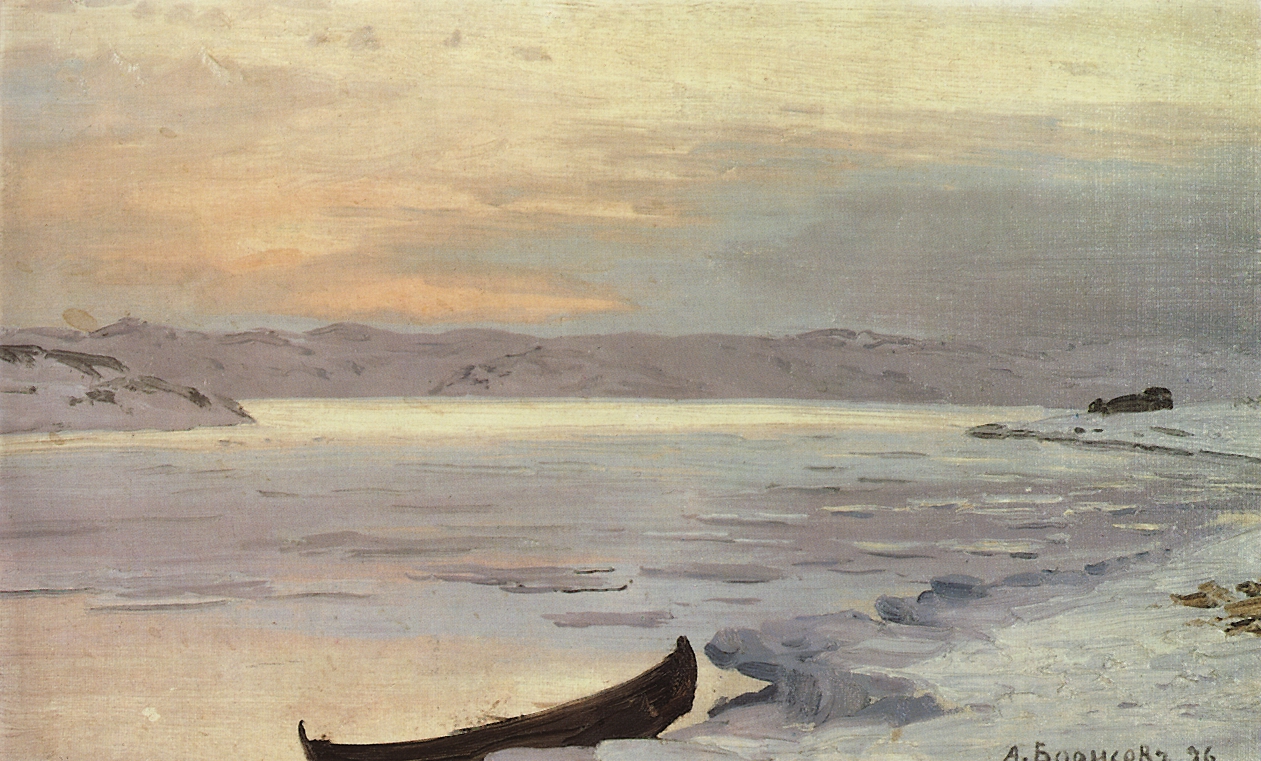 Борисов. Весенняя ночь на Мурмане. 1896