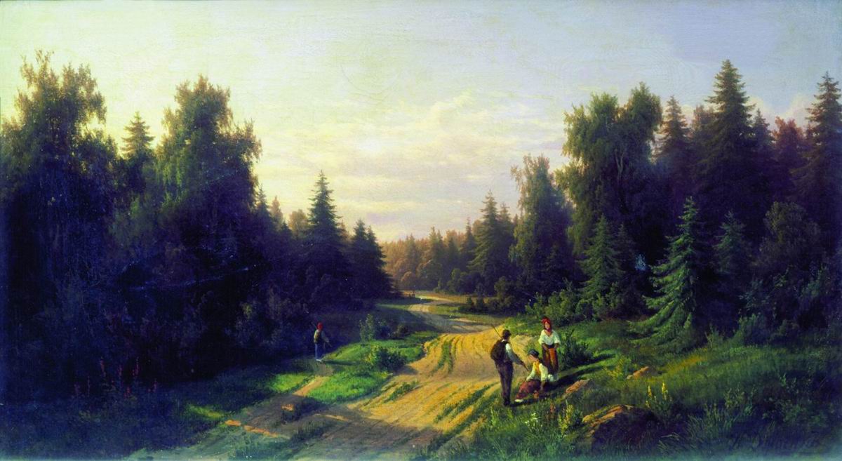Джогин. Дорога  в лесу. 1870-е