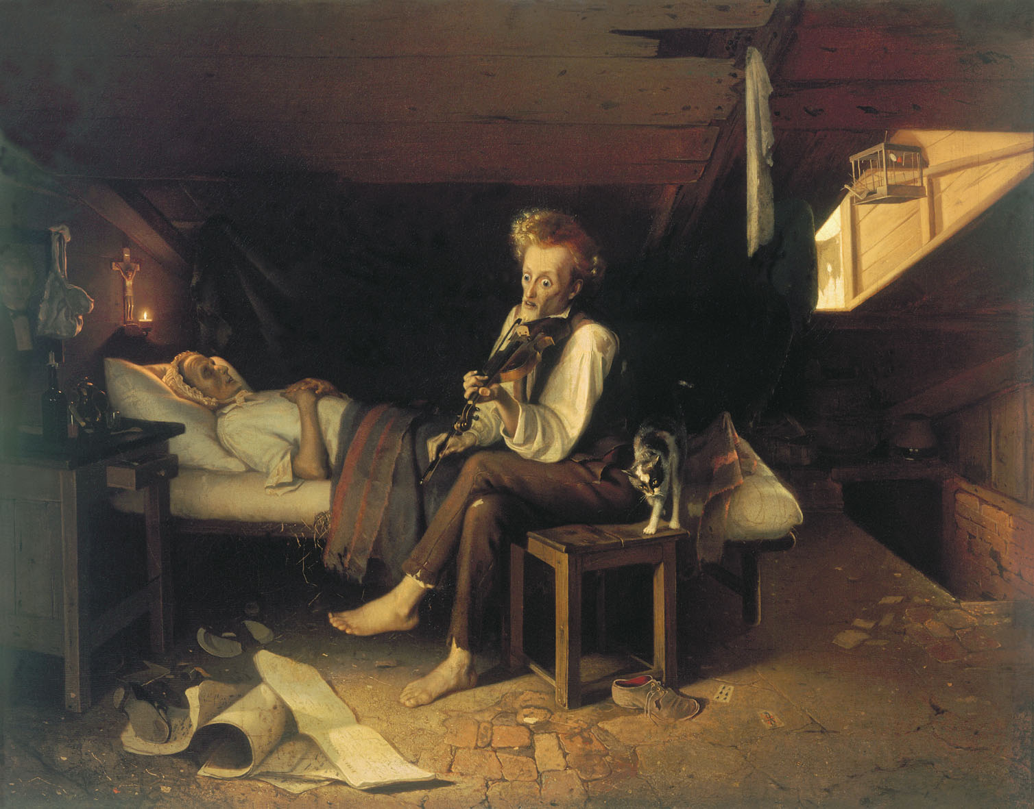 Косолап. Сумасшествие (Безумный скрипач у тела умершей матери). 1863