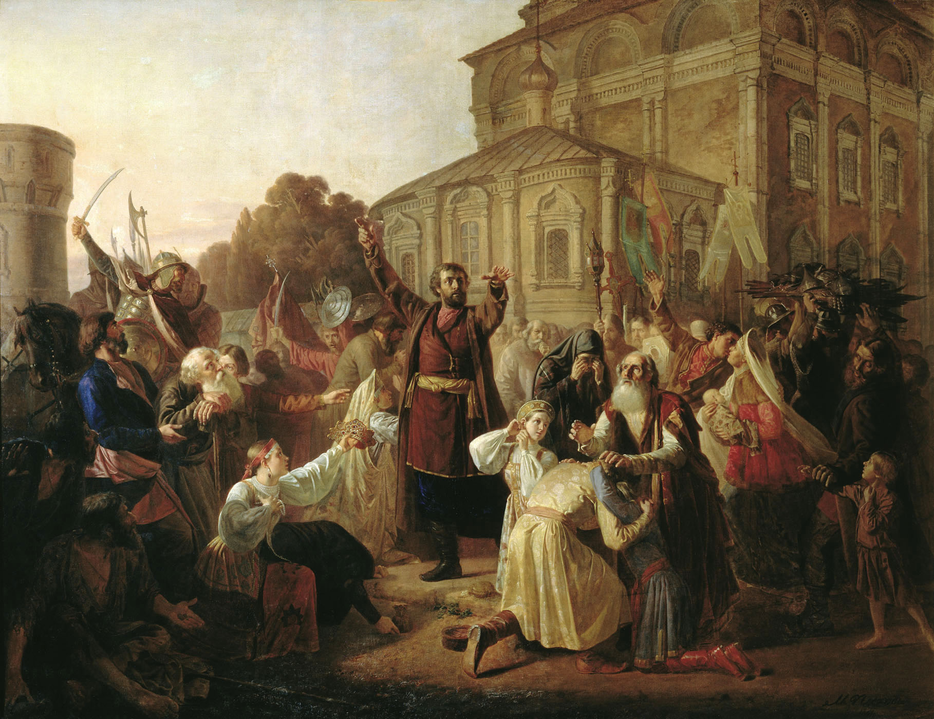 Песков. Воззвание Минина к нижегородцам в 1611 году. 1861