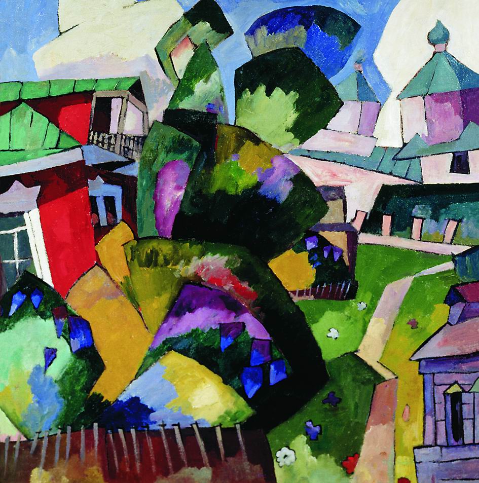 Лентулов. Деревянная церковь. 1918