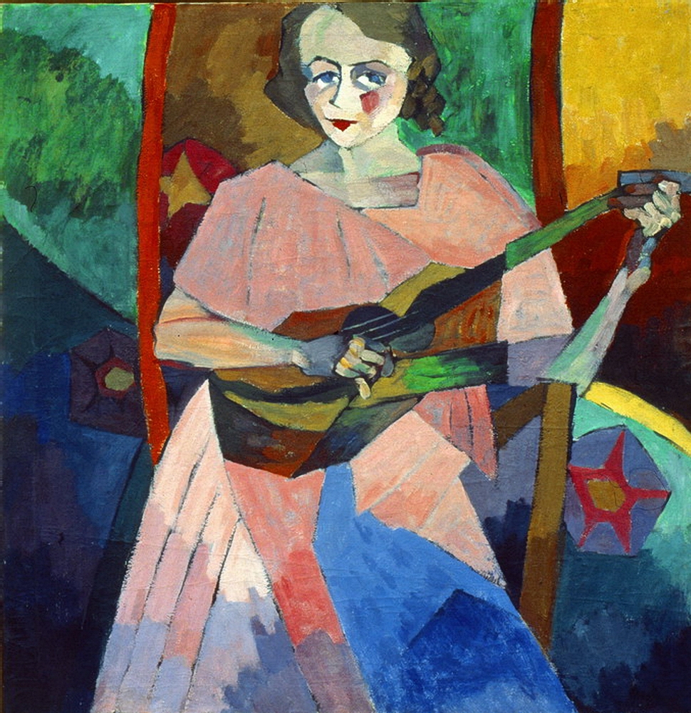 Лентулов. Портрет (Женщина с гитарой). 1913 (?)