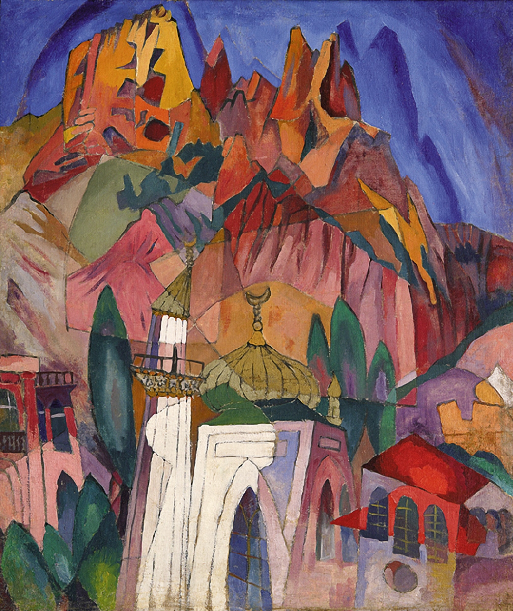 Лентулов. Старый замок в Крыму. Алупка. 1916