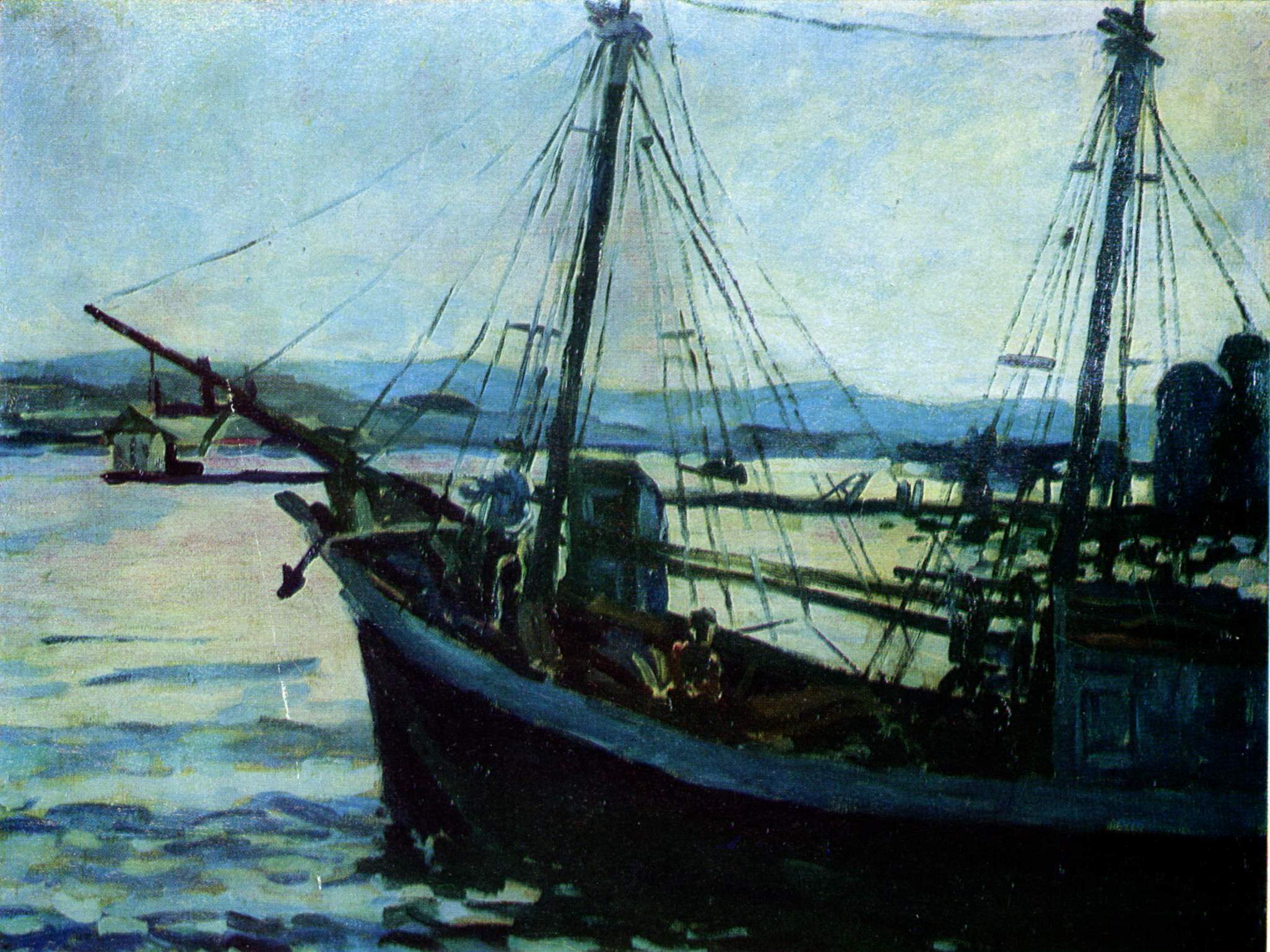 Лентулов. Парусное судно. 1930