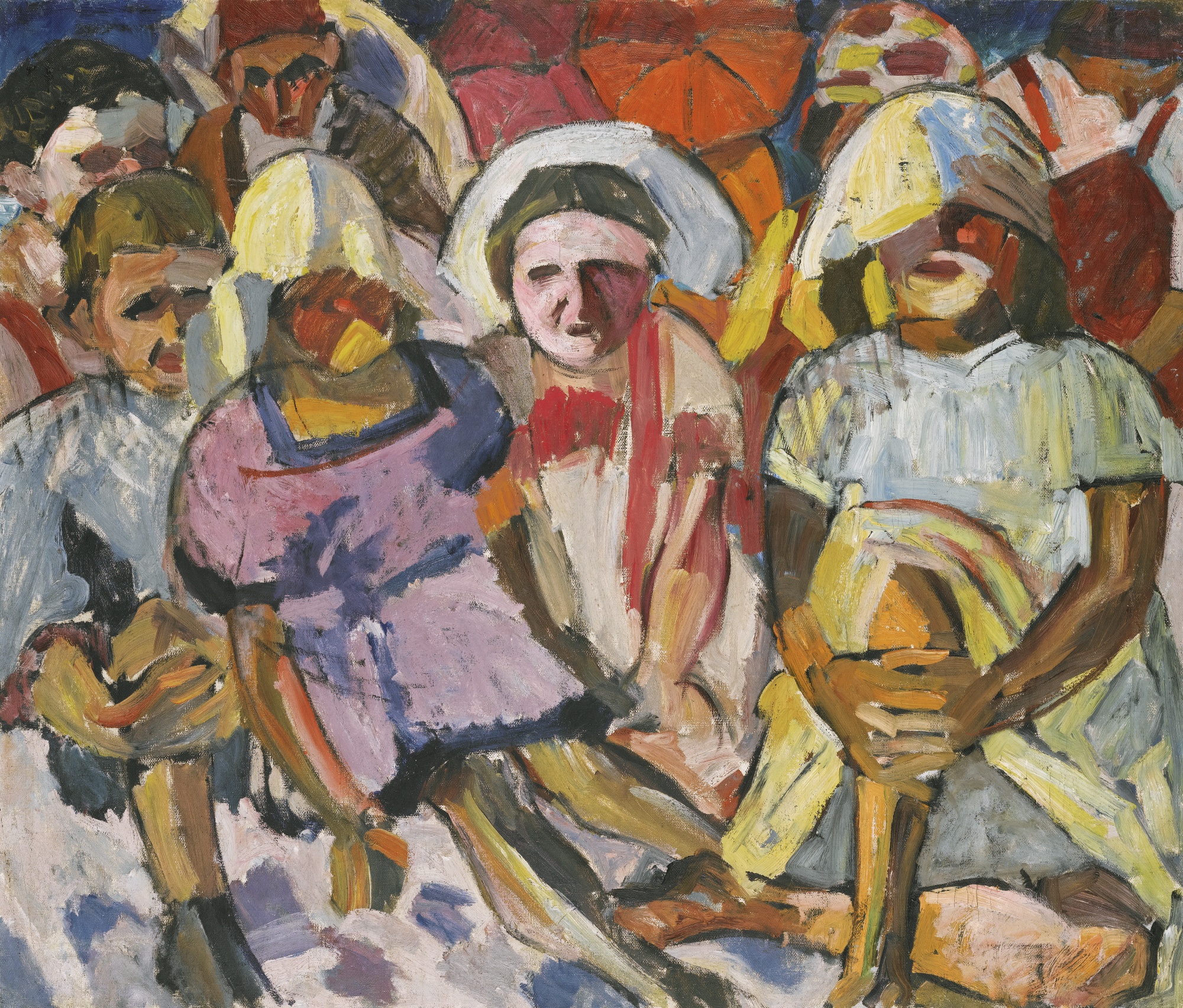 Лентулов. Дети с зонтиками. 1912