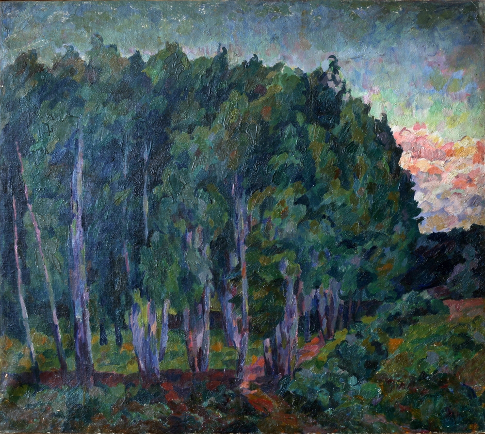 Лентулов. Пейзаж с группой деревьев. 1922