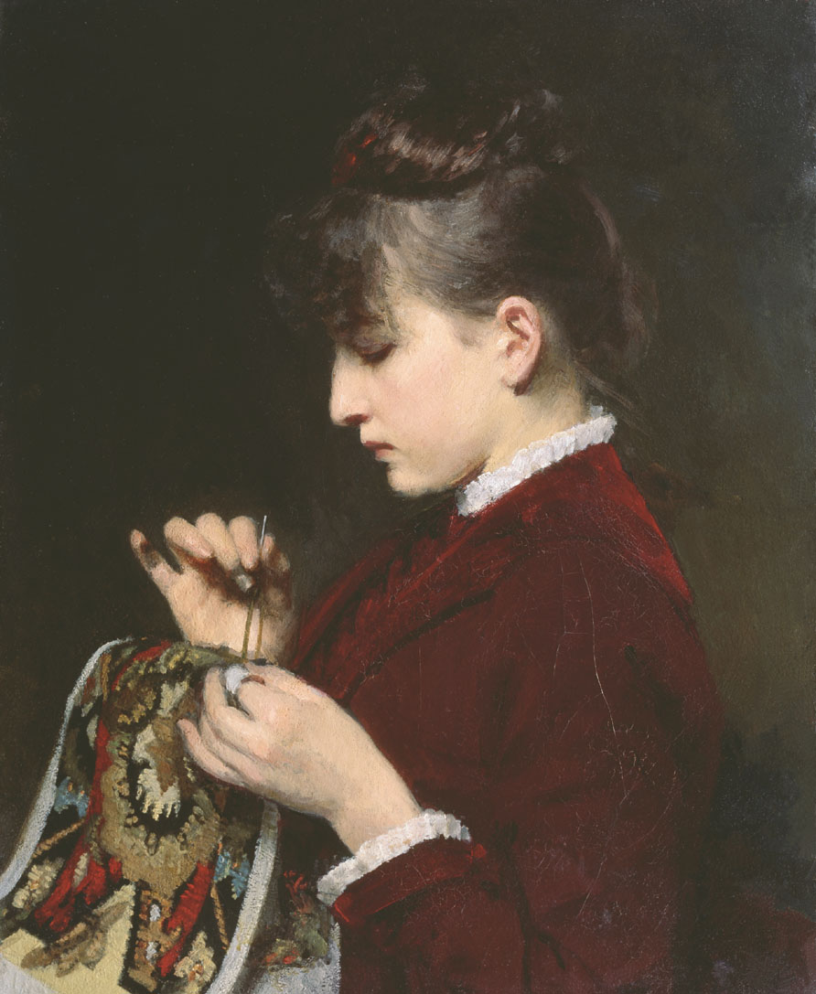 Леман. За рукоделием. 1887