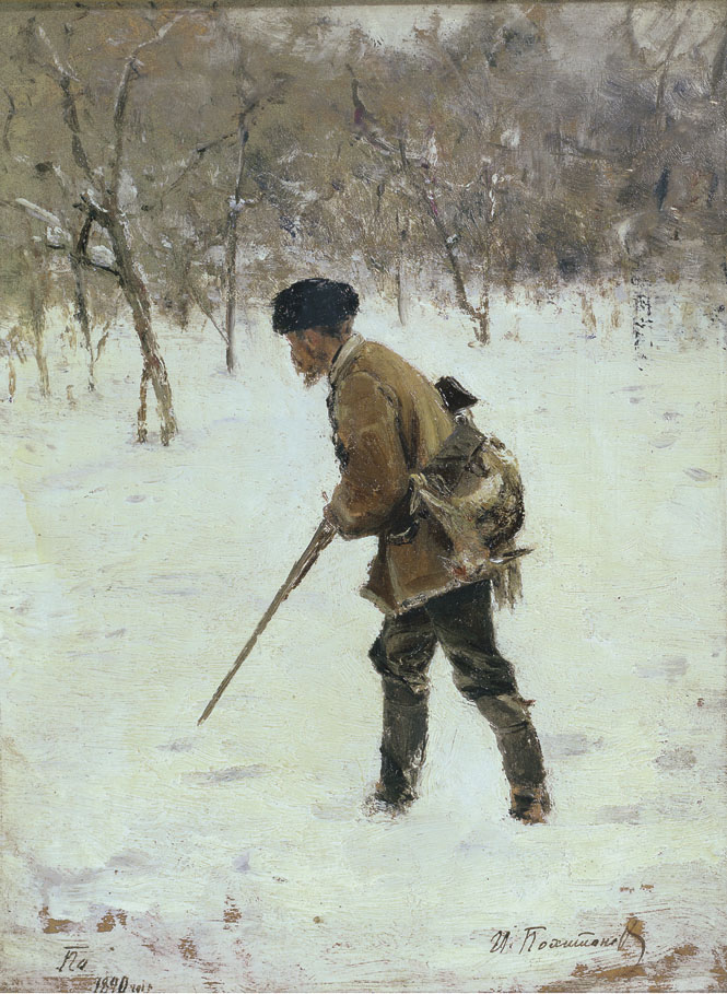 Похитонов. Охотник зимой. 1890
