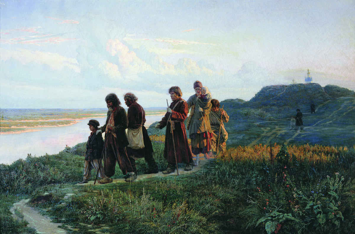 Ярошенко. Слепцы (Слепые калеки под Киевом). 1879