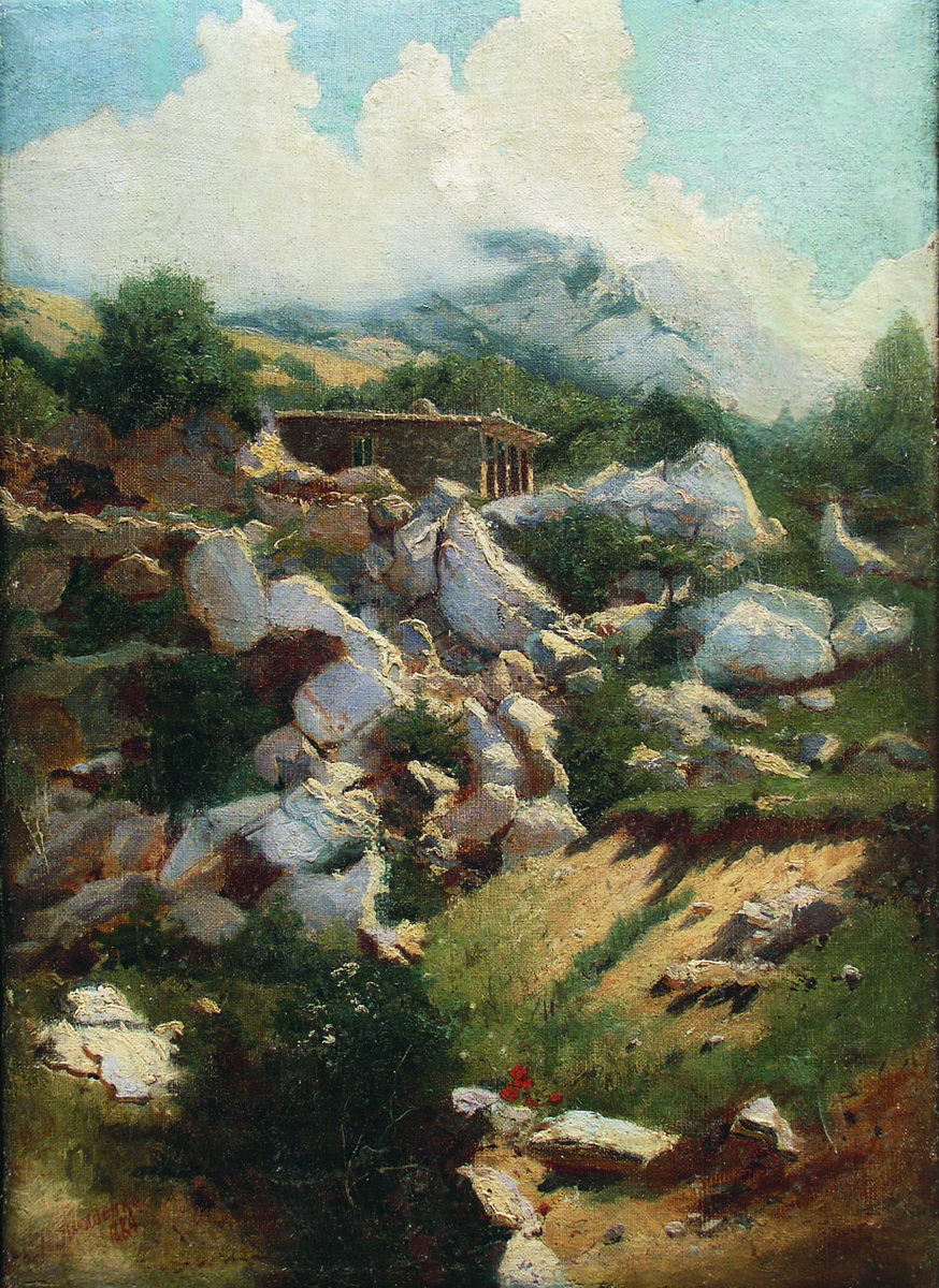 Ярошенко. Сакля в горах. 1884