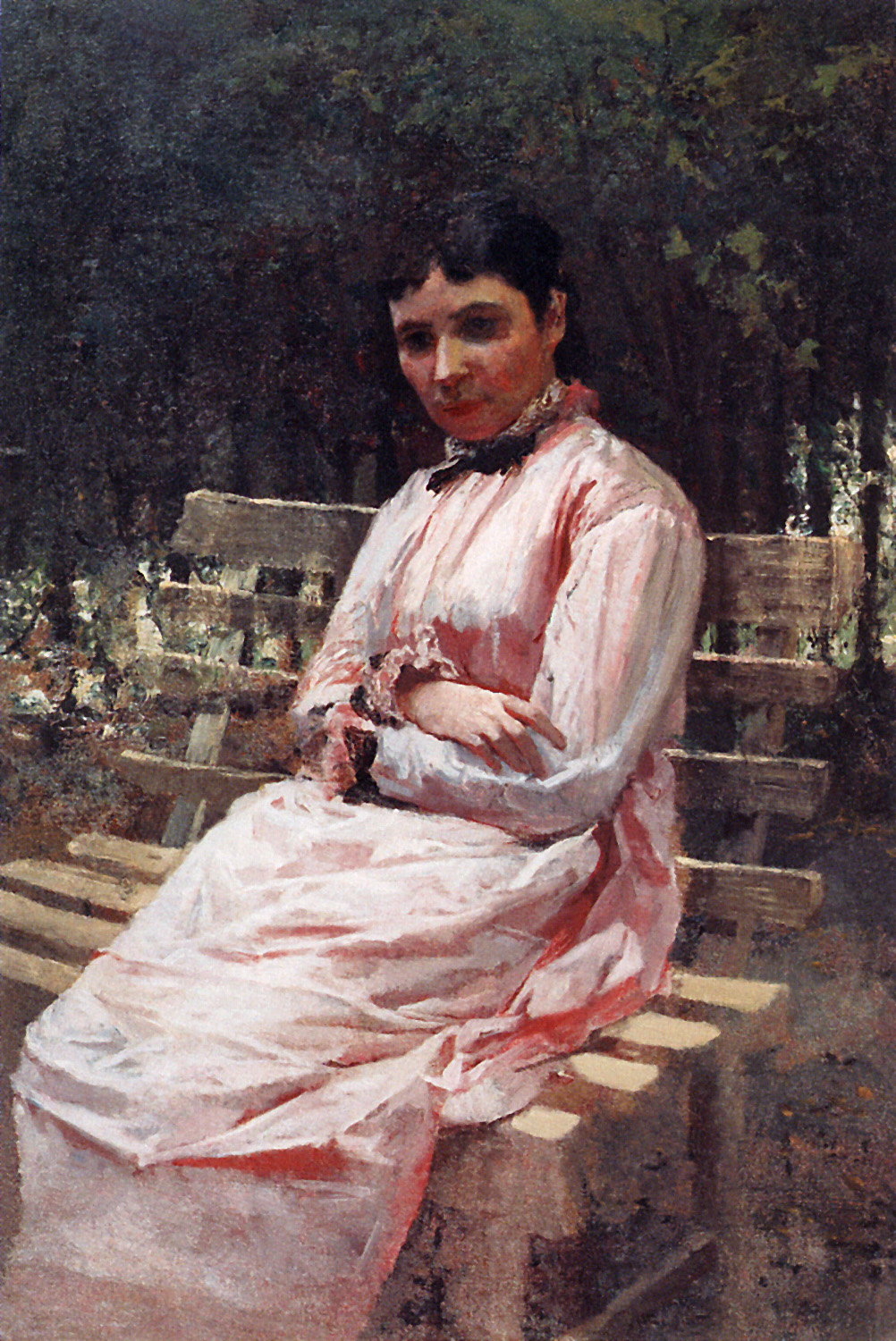 Ярошенко. В парке. Портрет С.Р.Левицкой. 1883