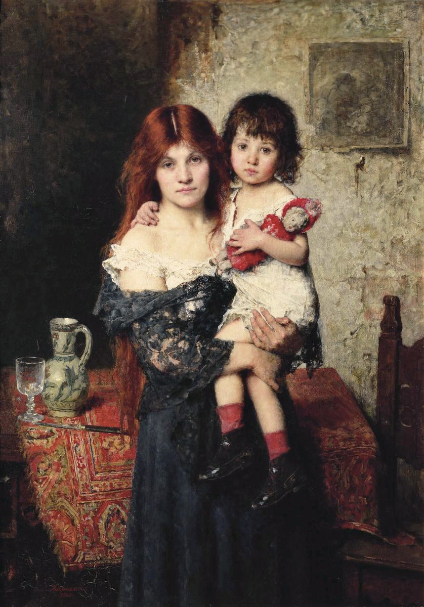 Харламов А.. Мать и дочь. 1901