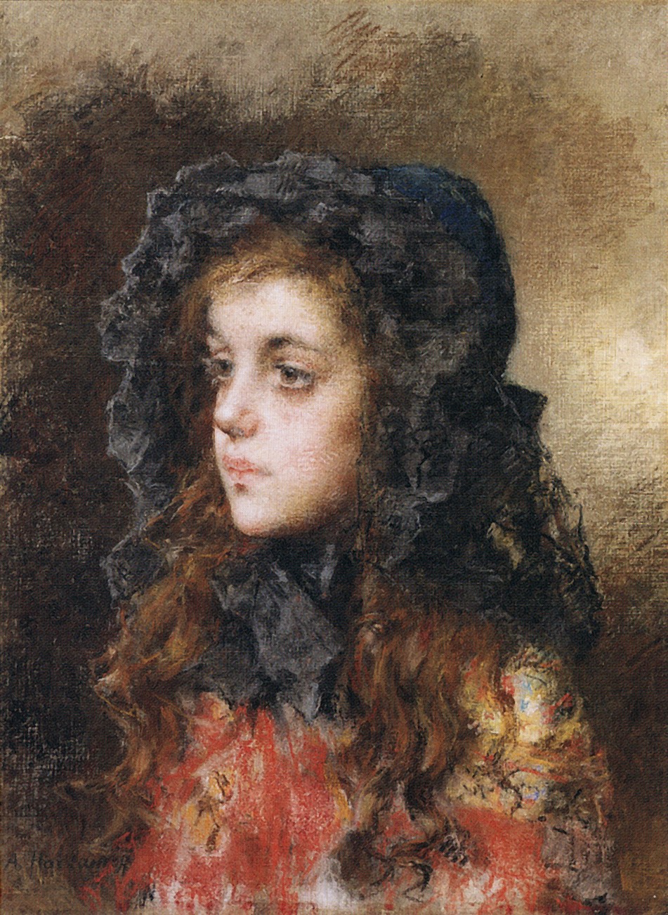 Харламов А.. Портрет девочки. 1904