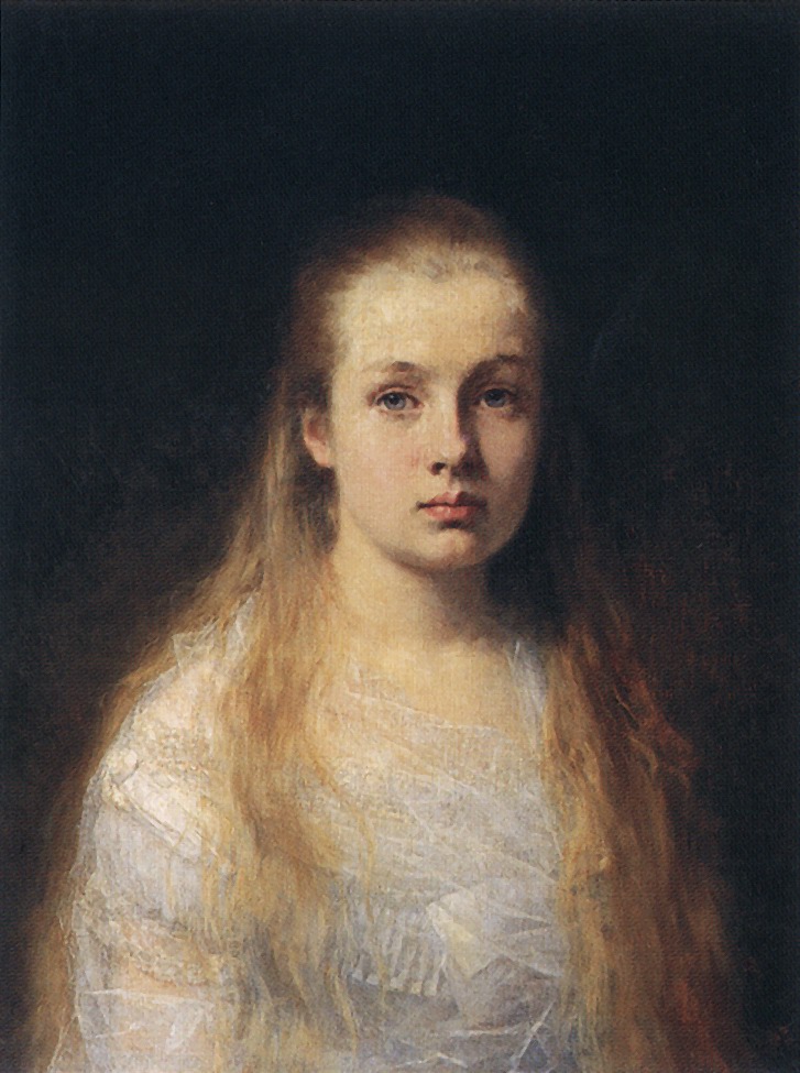 Харламов А.. Портрет девушки. 1875