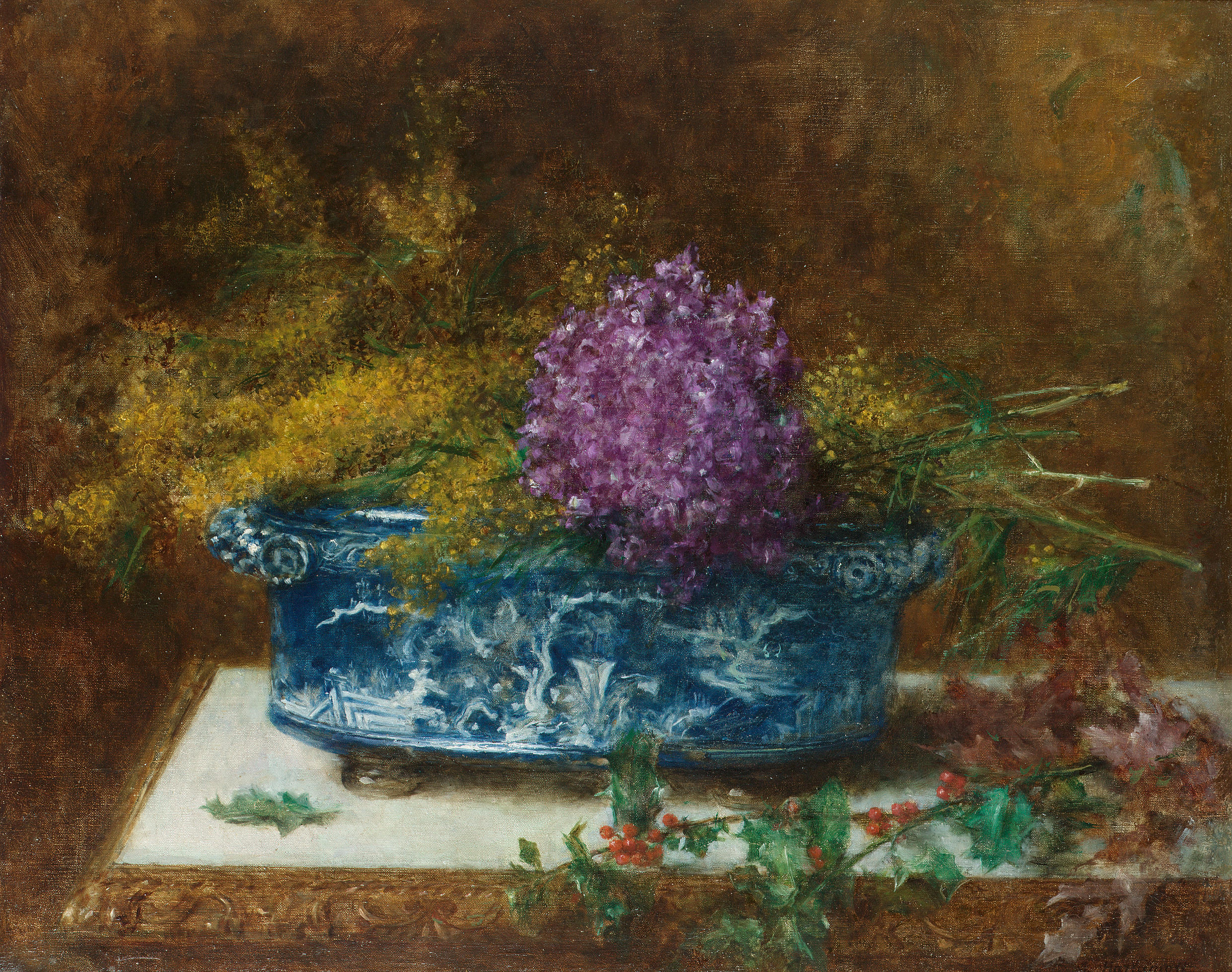 Харламов А.. Натюрморт с лилиями. 1915