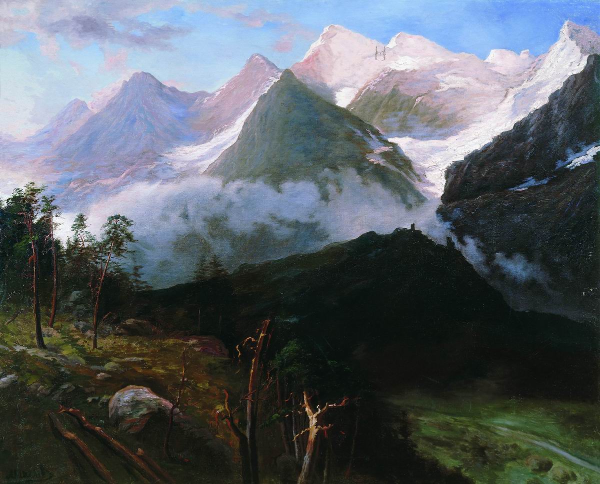 Киселев А.А-др.. Горный пейзаж (Кавказские вершины)