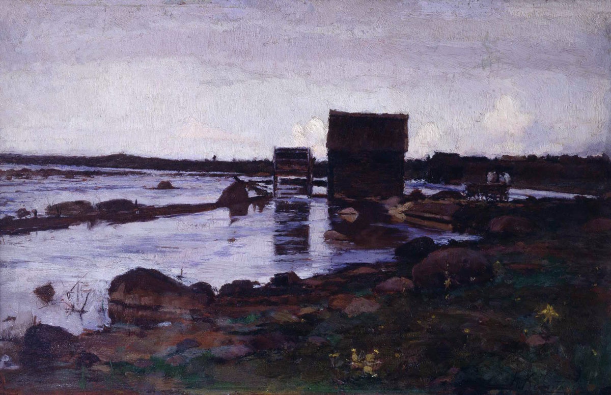 Костанди К.. Мельница. Северный пейзаж. 1884-1885