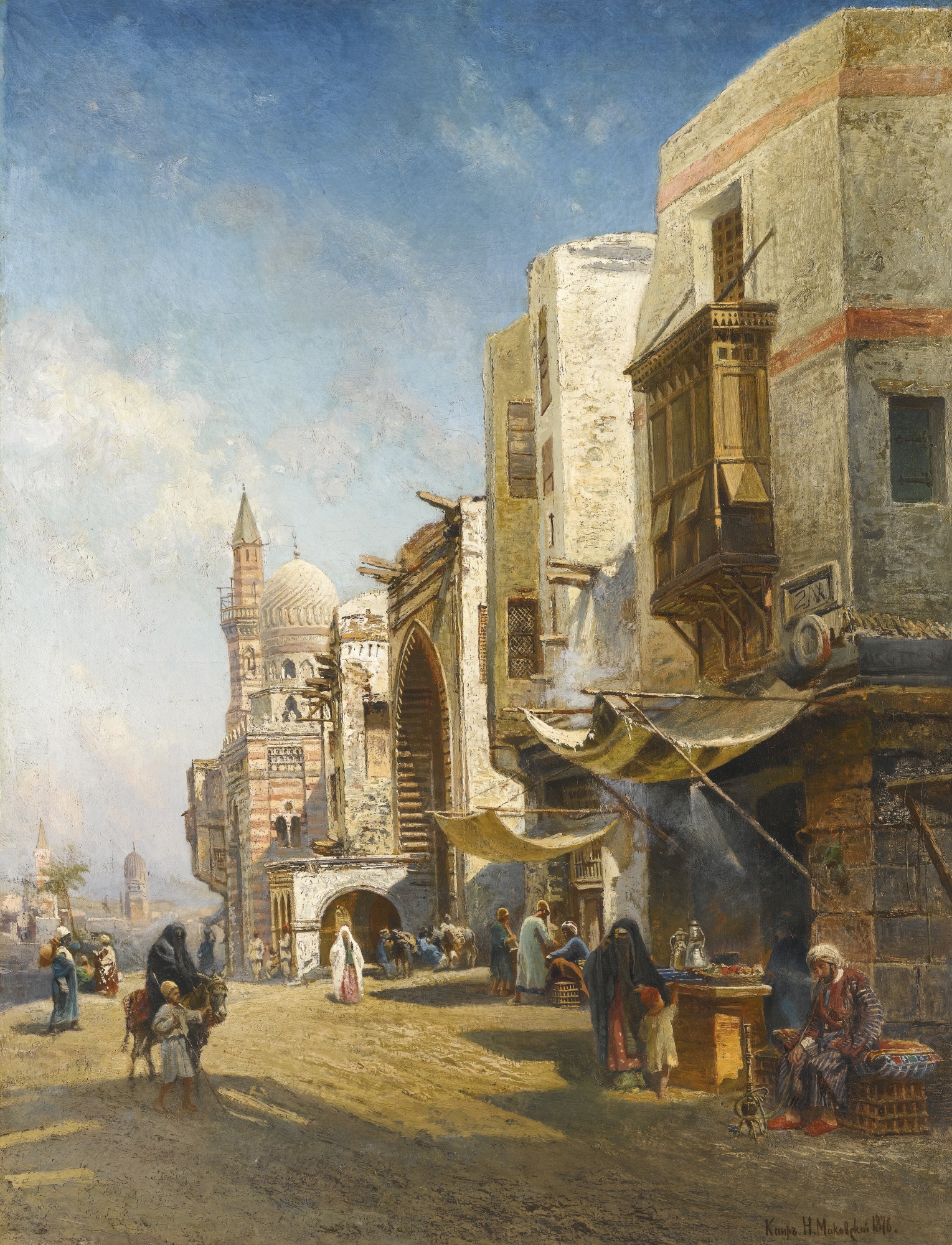 Маковский Н.. Улица в Каире. 1876
