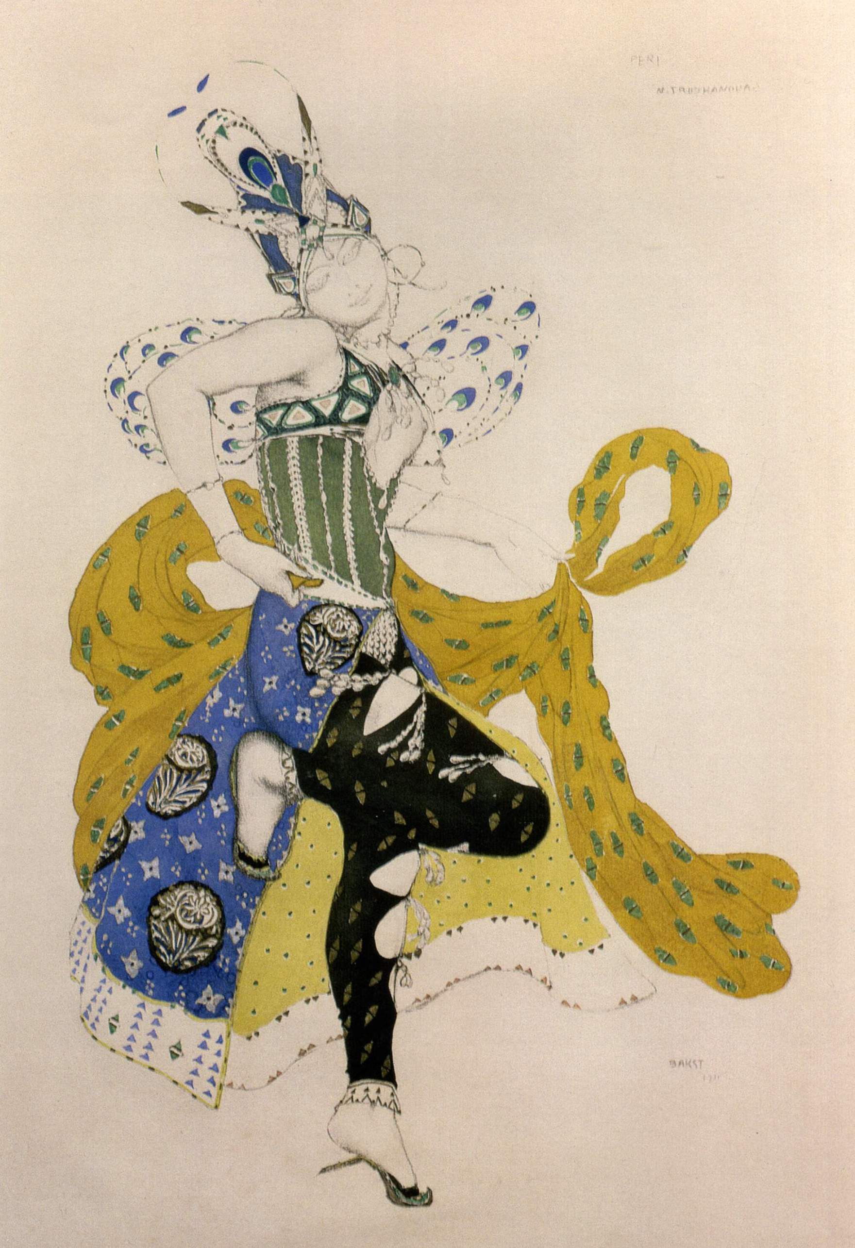 Бакст. Н. Труханова в костюме Пери . 1911
