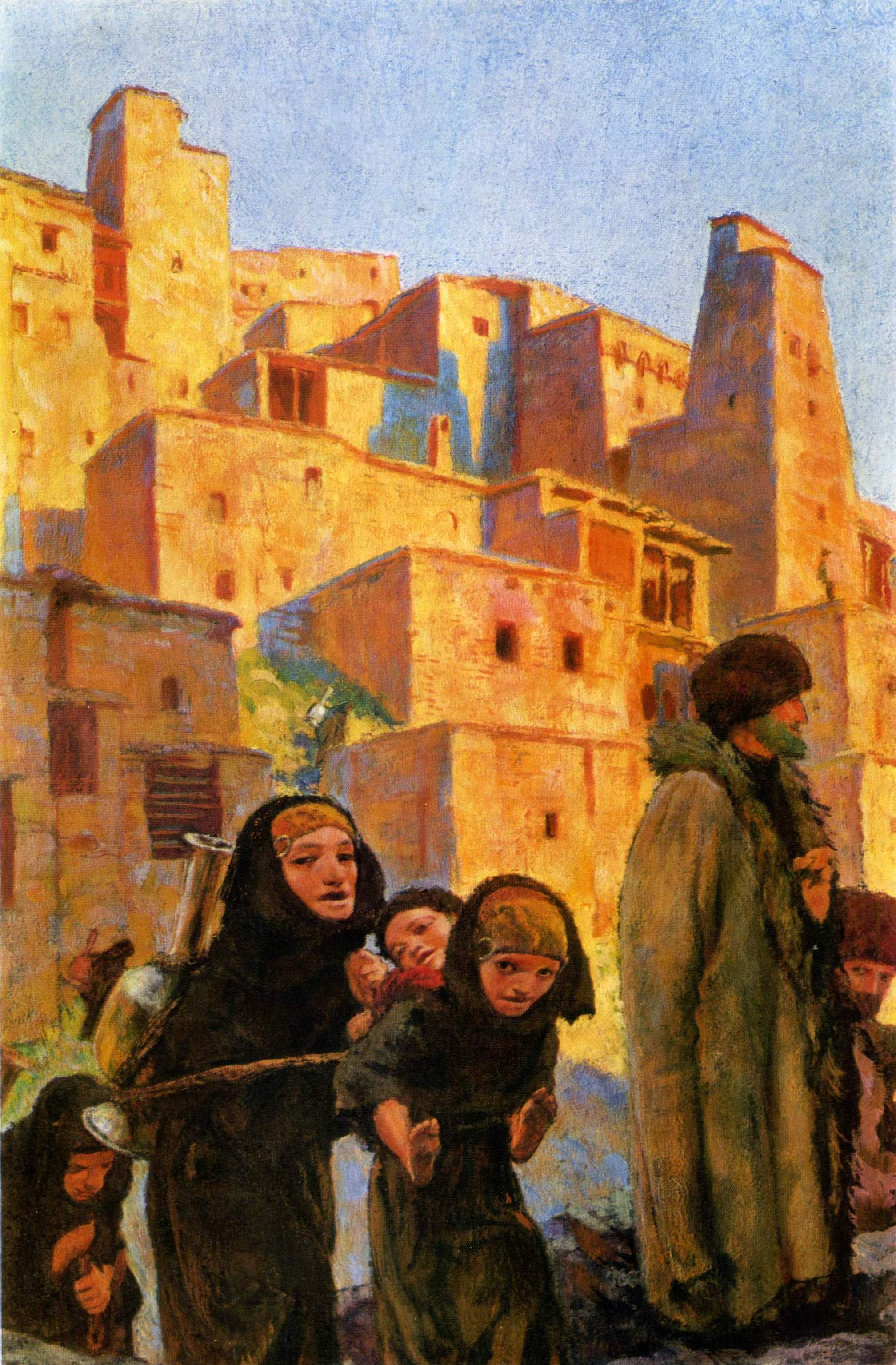 Лансере Е.Е.. Прогулка на молу. 1908