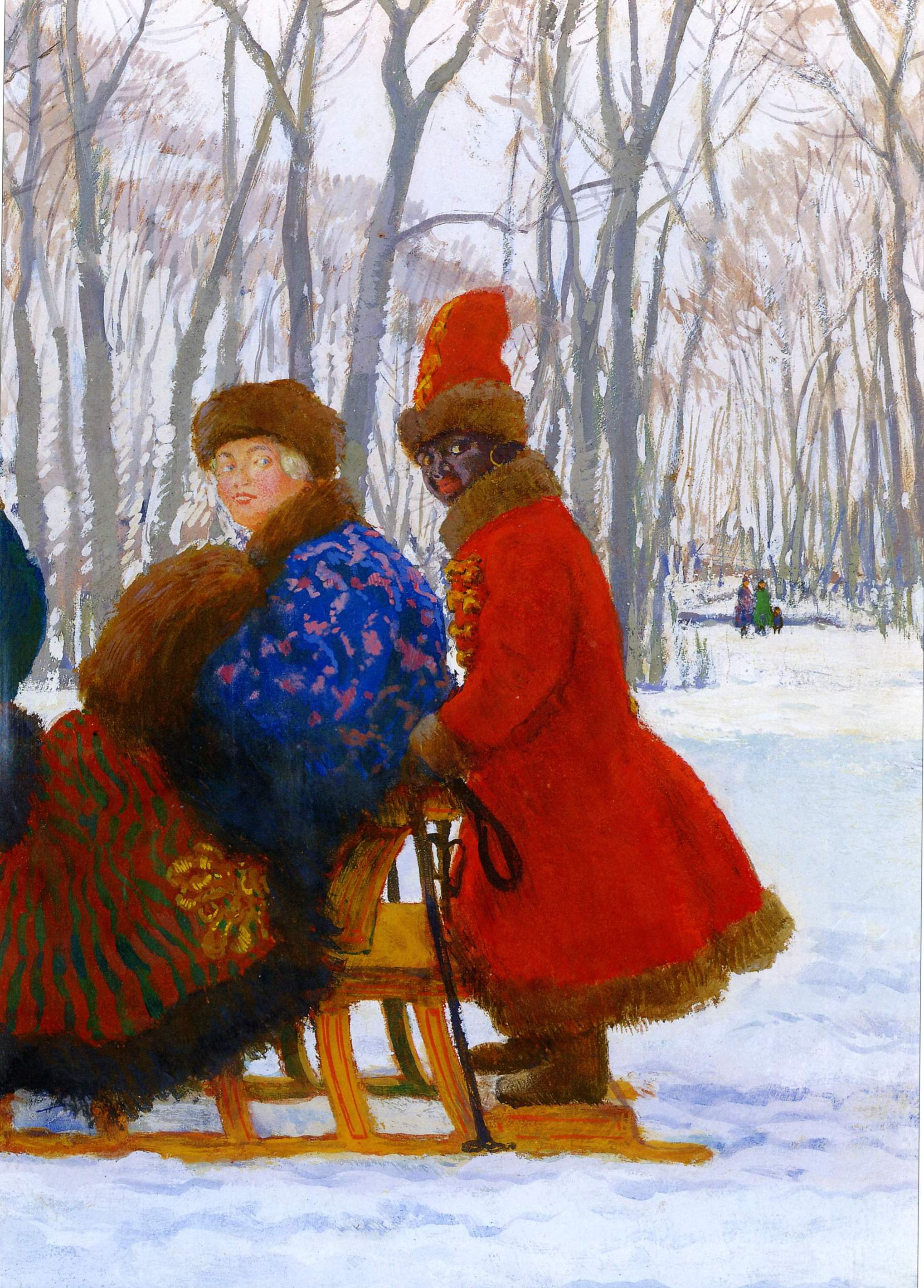 Лансере Е.Е.. Выезд императрицы Елизаветы Петровны . 1916