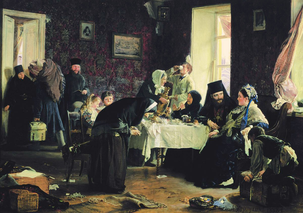 Корзухин. В монастырской гостинице. 1882