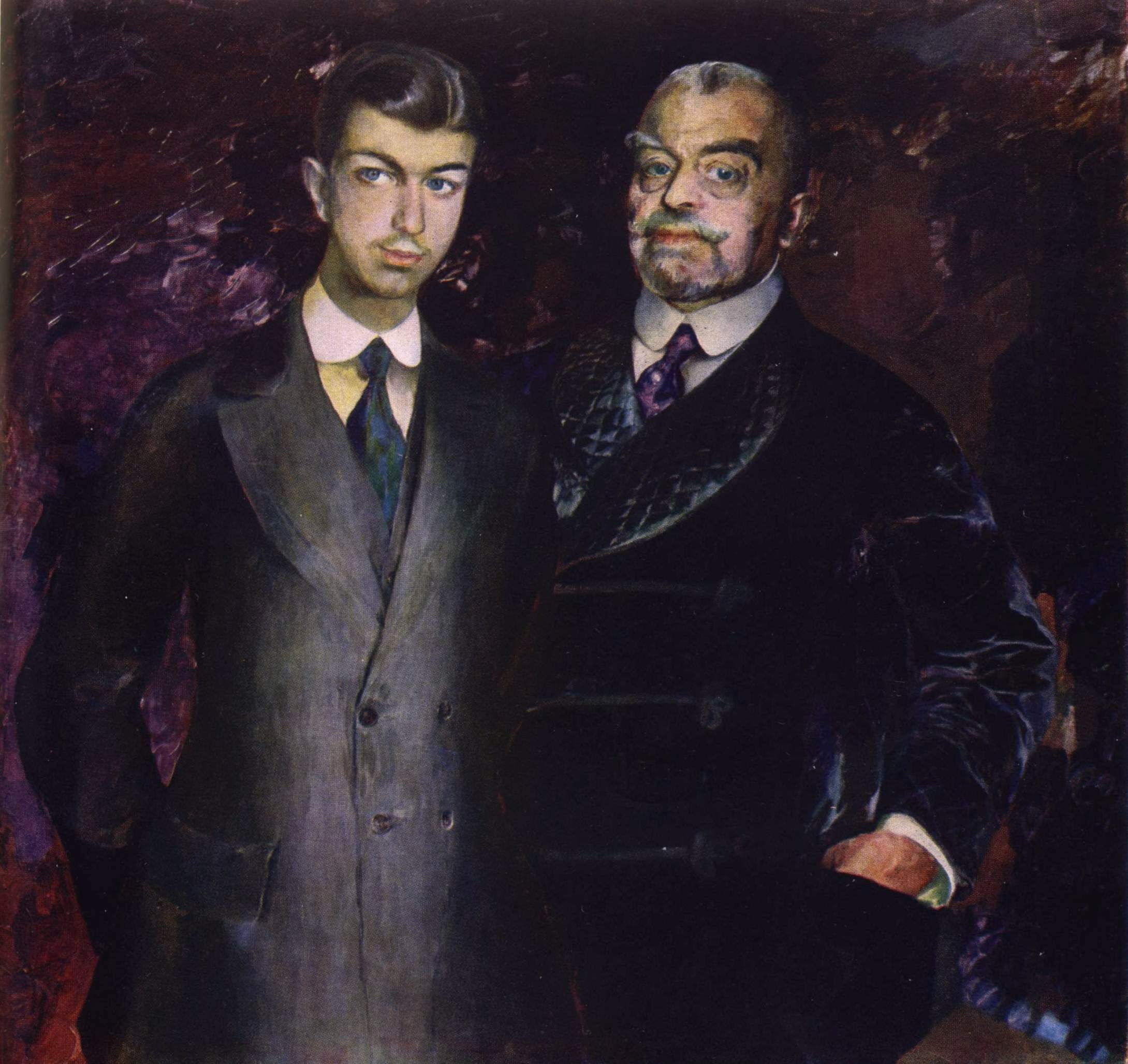 Малявин. Портрет П.И. Харитоненко с сыном. 1911