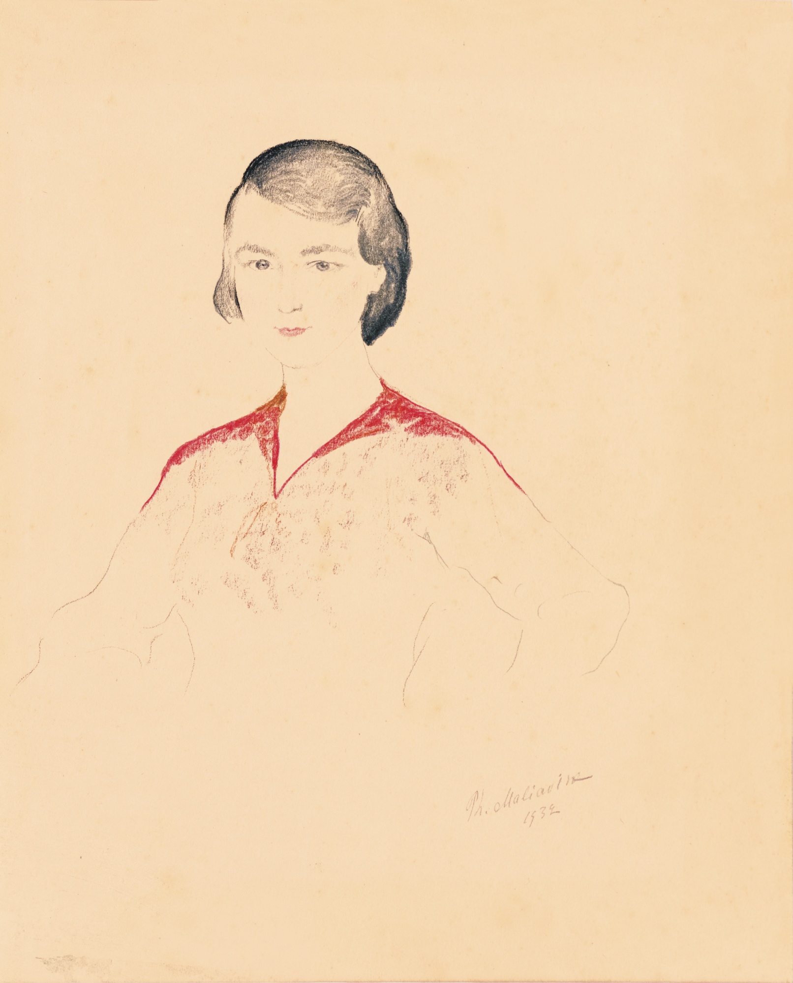 Малявин. Женский портрет. 1932