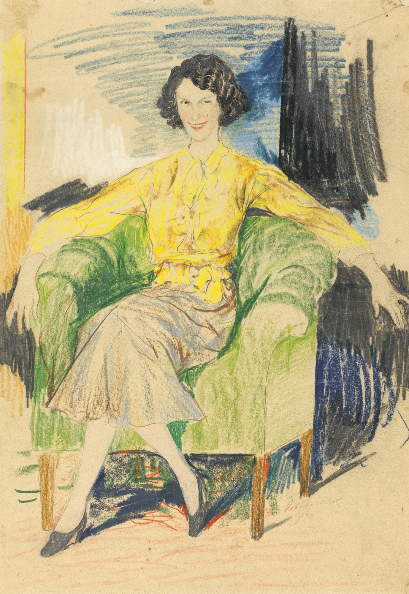 Малявин. Женский портрет. 1936