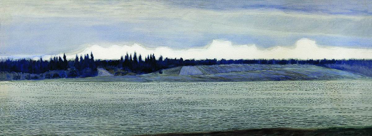 Переплетчиков. Михайловское озеро Архангельской губернии после дождя. 1907