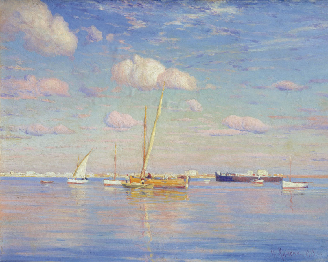 Химона. Лодки в море. 1919