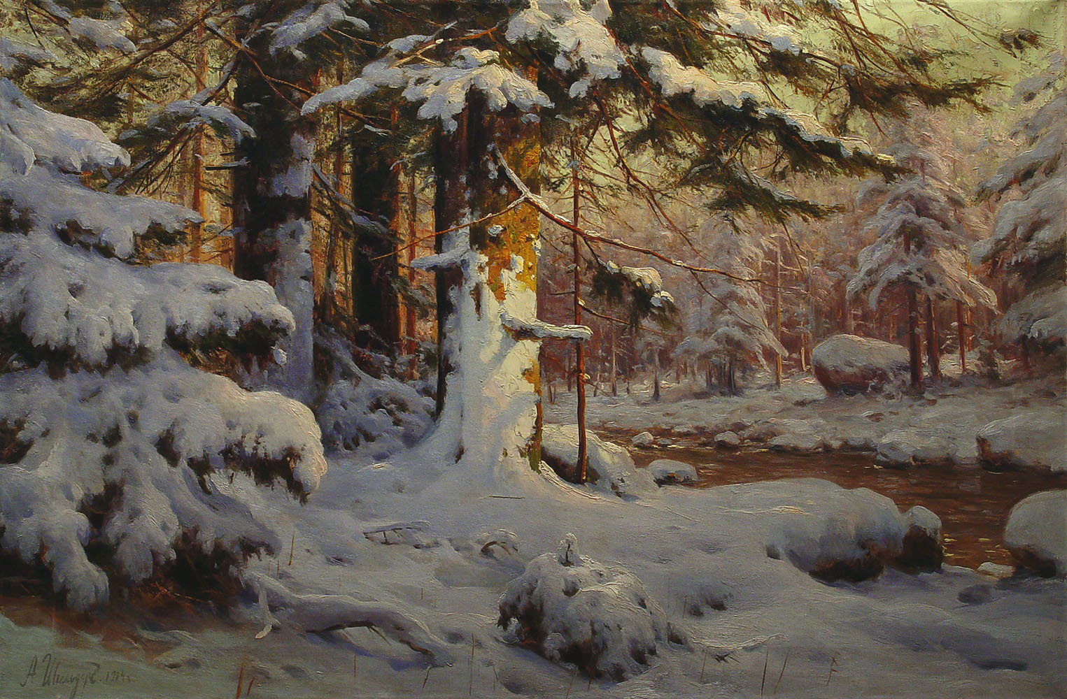 Шильдер А.. Зимний лес. 1904