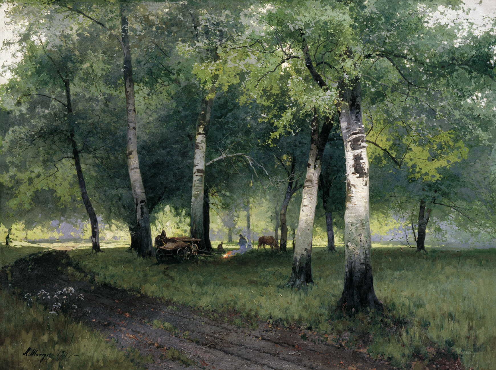 Шильдер А.. Берёзовый лес. 1908