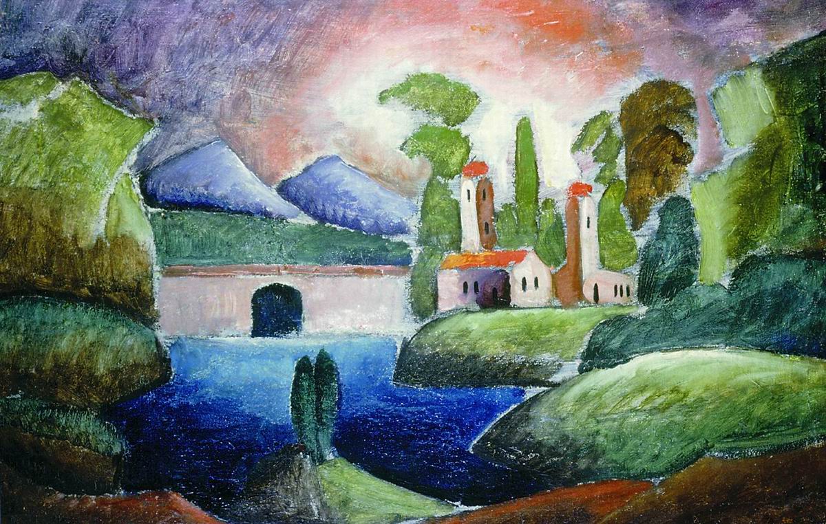 Машков. Пейзаж с башнями. 1911