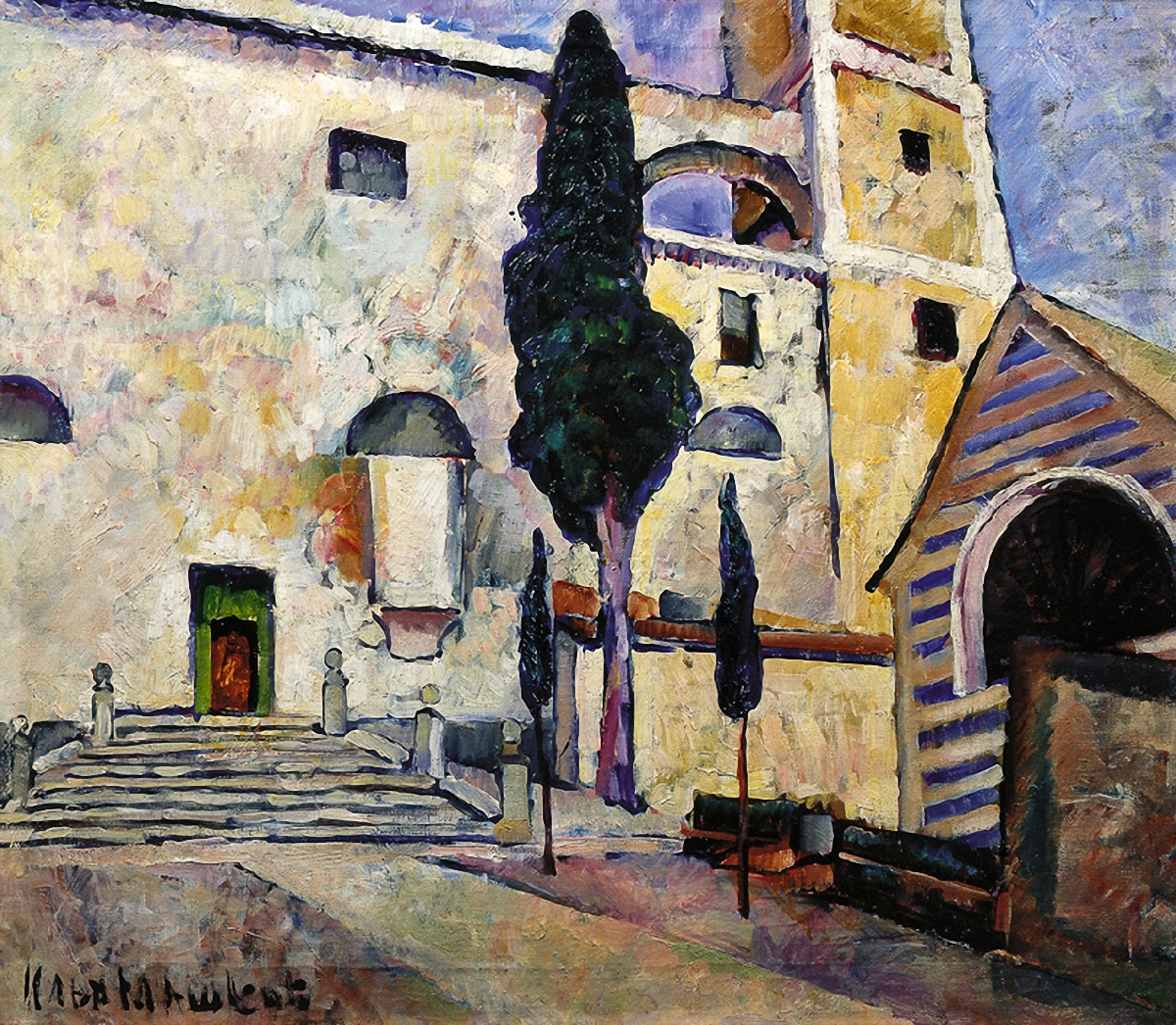 Машков. Кипарис у соборной стены. Италия. 1913