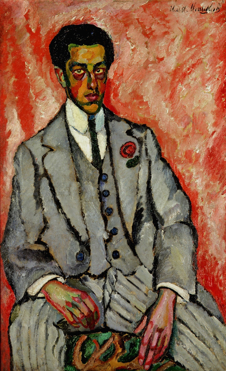 Машков. Портрет неизвестного с цветком в петлице. 1910
