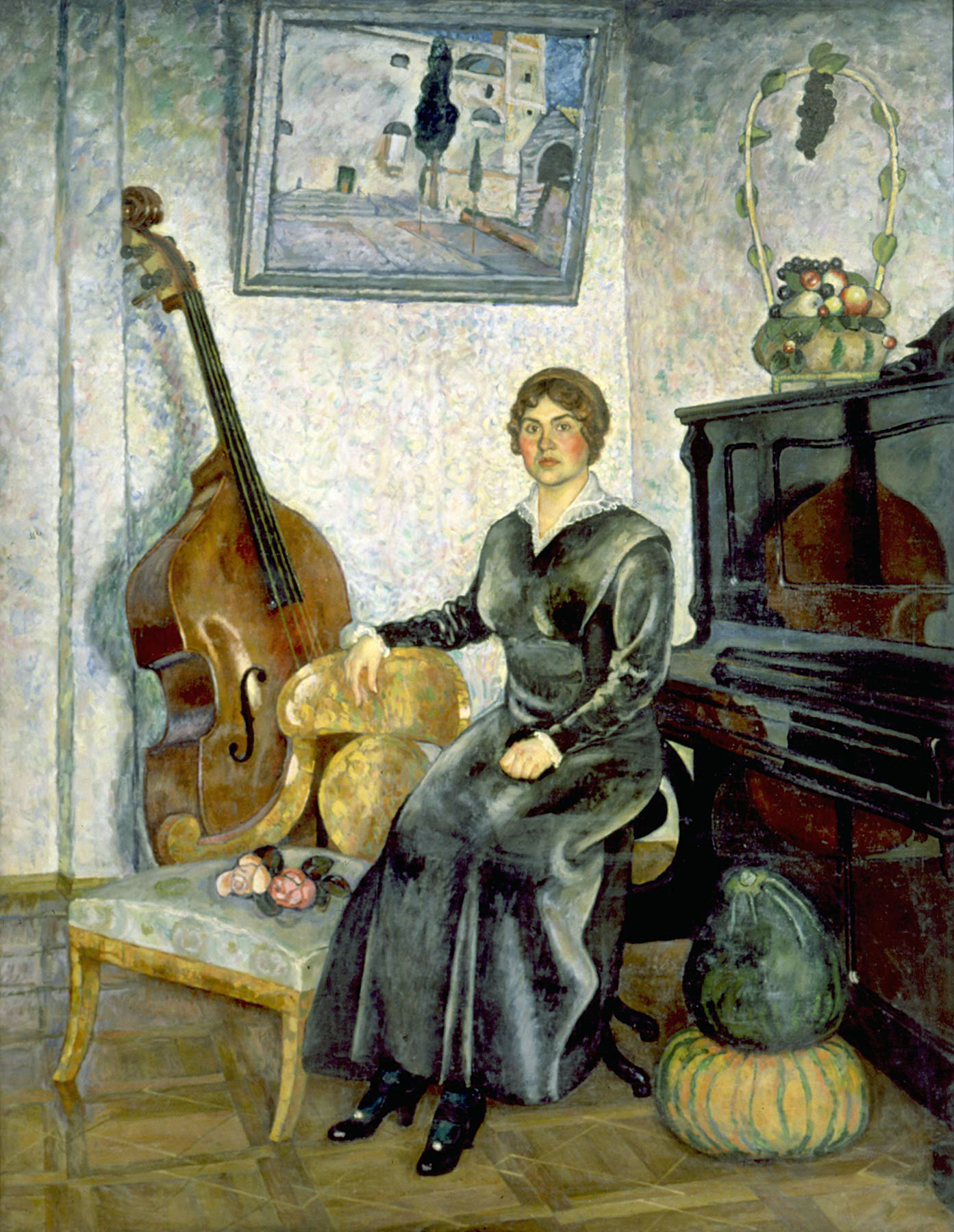 Машков. Дама с контрабасом. 1915