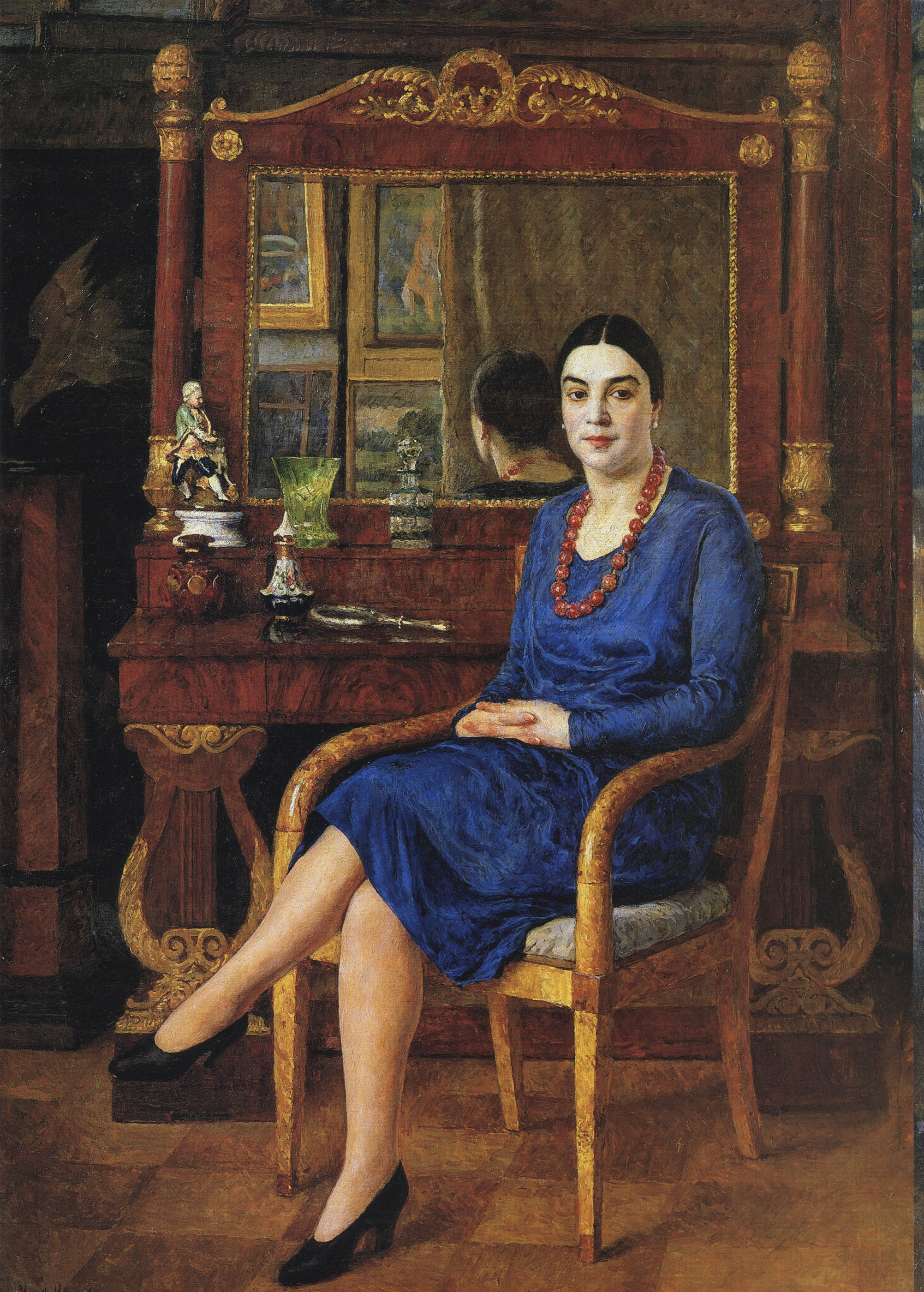 Машков. Портрет 3.Д.Р. (Дама в голубом). 1927