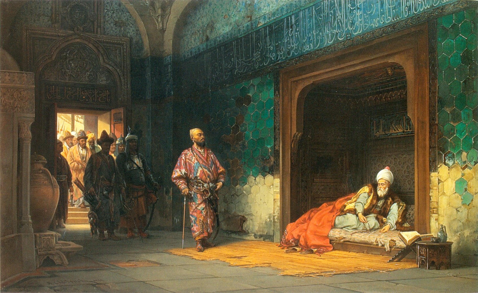 Хлебовский. Султан Баязид в плену у Тамерлана. 1878