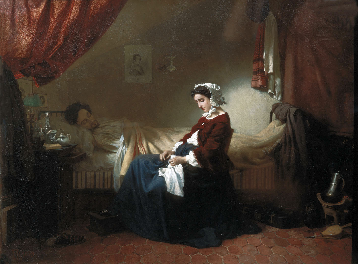 Клодт М.П.. Больной музыкант. 1859